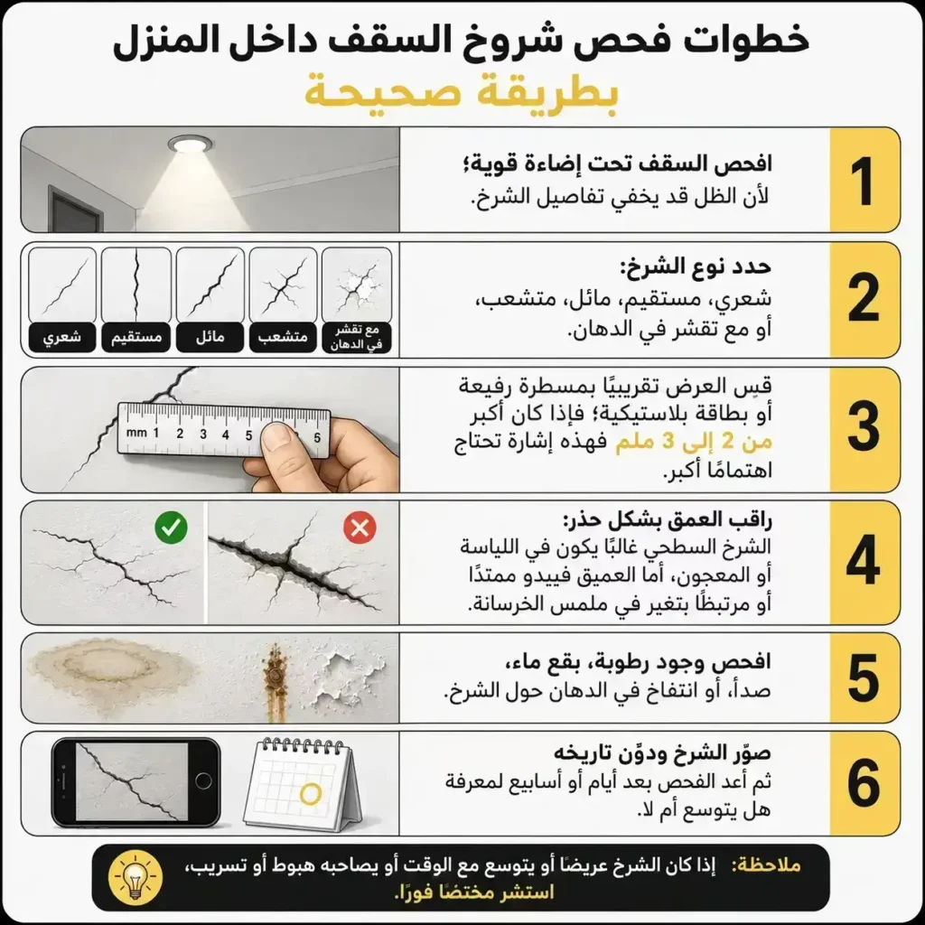 شروخ السقف من أسفل